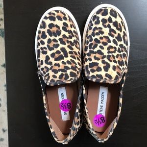 Steve Madden Cheetah Print Slip on Sneakers